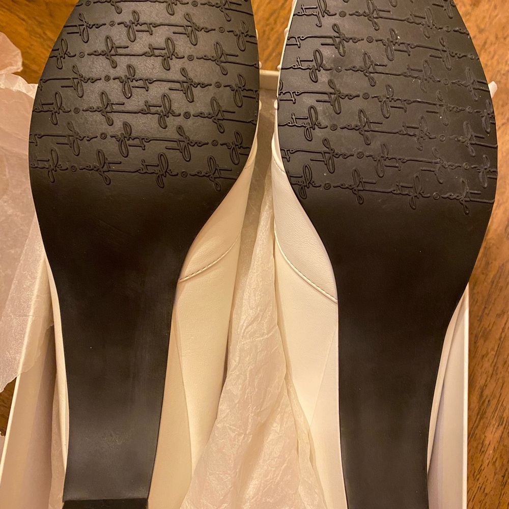 White Peep-Toe Heels by Anne Klein - Picture 7 of 8